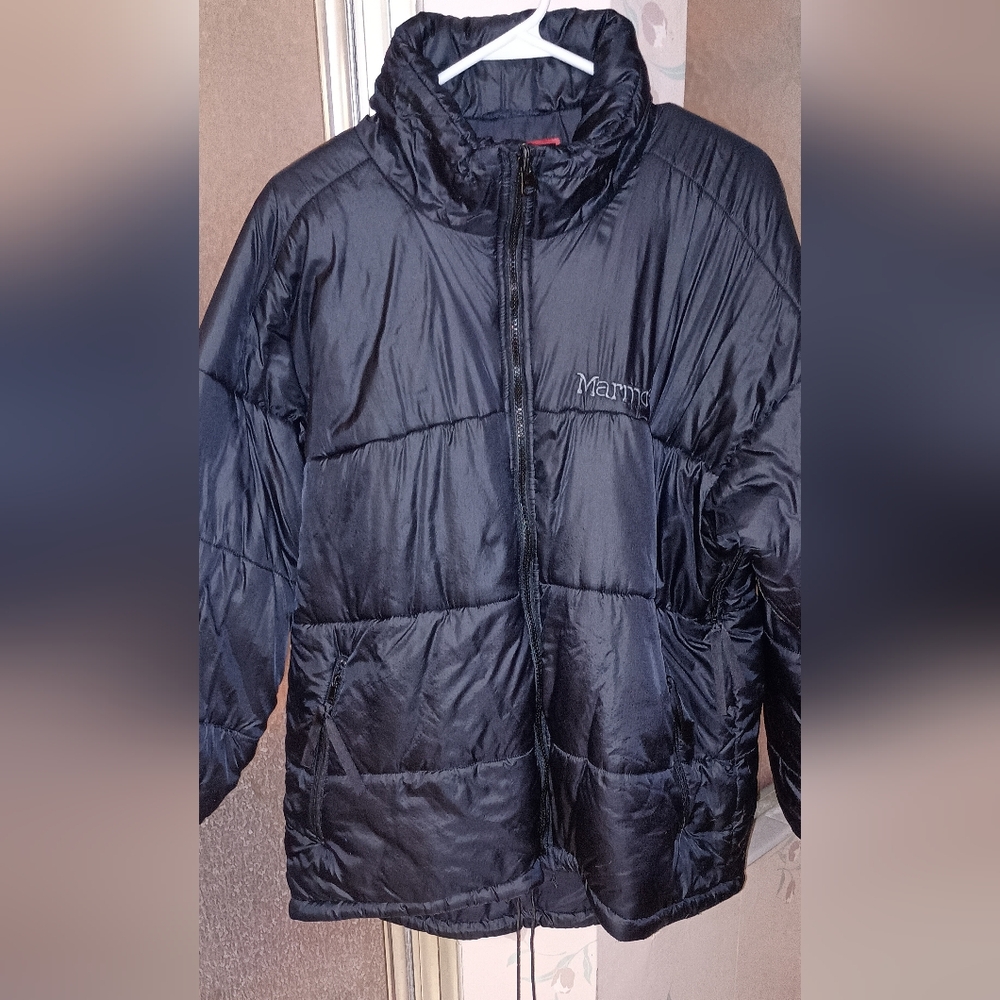 Marmot Mens Large Black Puffer Jacket